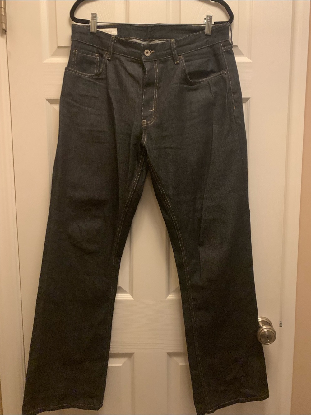 Men's Zara Dark Indigo Straight-Leg Jeans - Classic Fit Size 34
